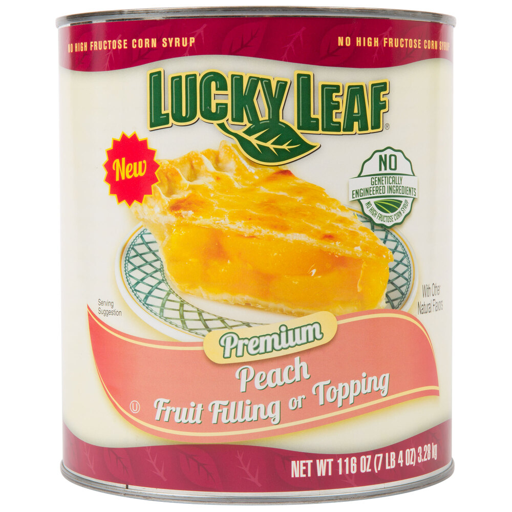 Lucky Leaf 10 Can Premium NonGMO Peach Pie Filling 3/Case