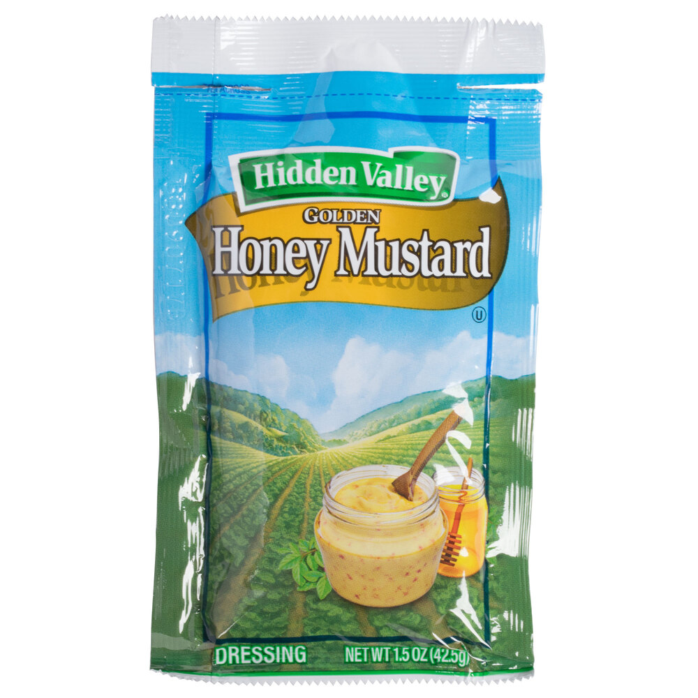 Hidden Valley 1.5 oz. Golden Honey Mustard Dressing Packet 84/Case