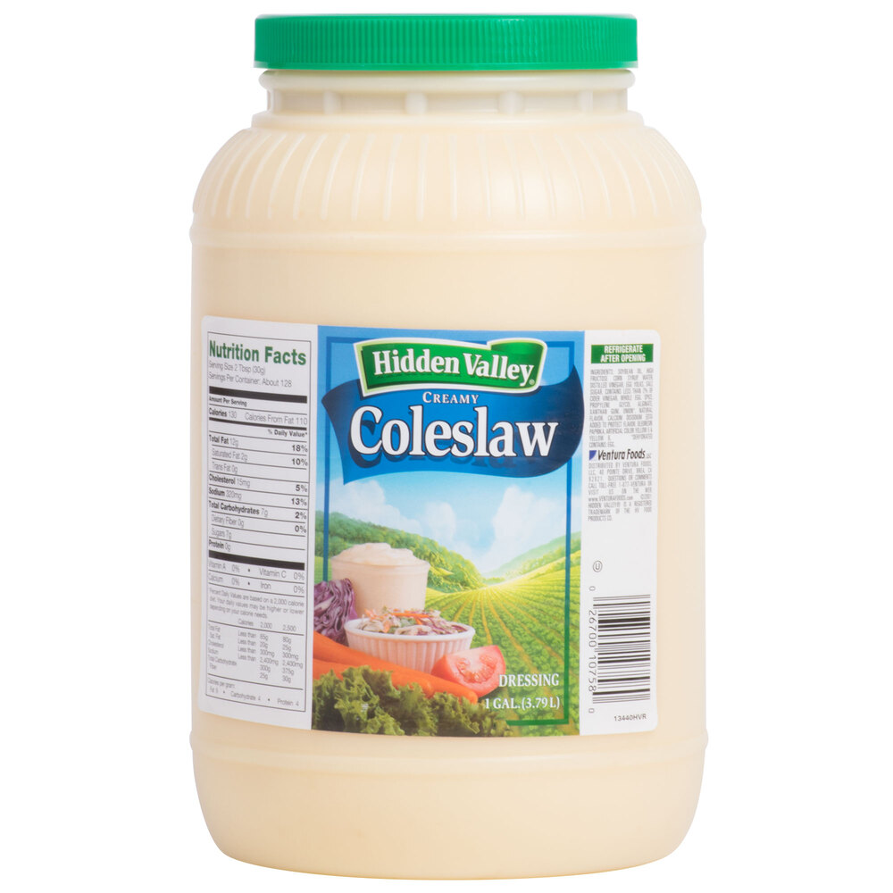 Hidden Valley 1 Gallon Creamy Coleslaw Dressing 1 Lb Of Coleslaw Feeds How Many