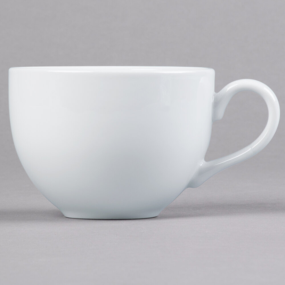 Tuxton BPF-1201 12 oz. Porcelain White China Cappuccino Cup - 24/Case