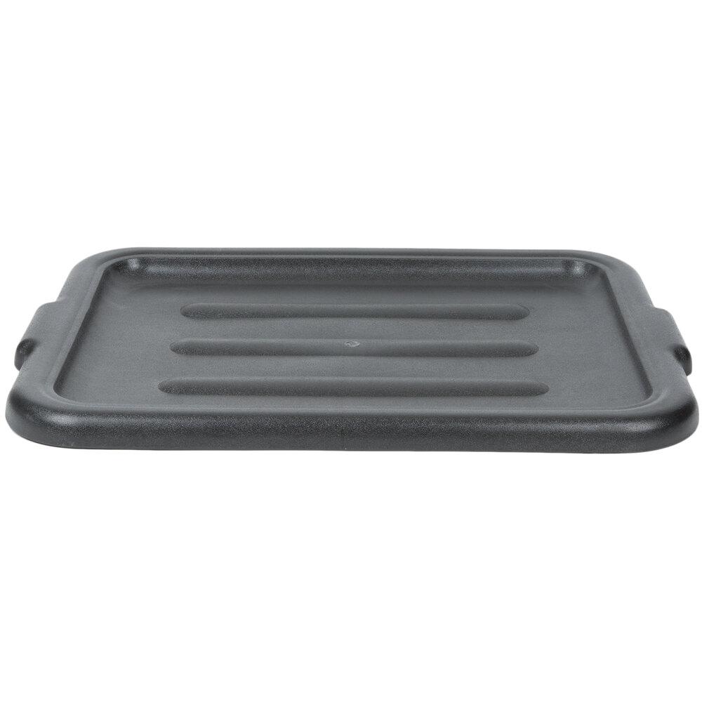 20" x 15" Polyethylene Plastic Bus Tub, Bus Box Lid Black