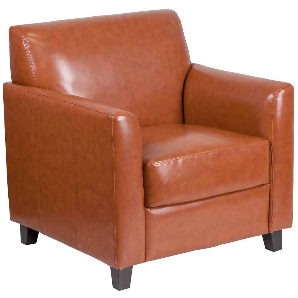Flash Furniture BT-827-1-CG-GG Hercules Diplomat Cognac Leather Chair ...