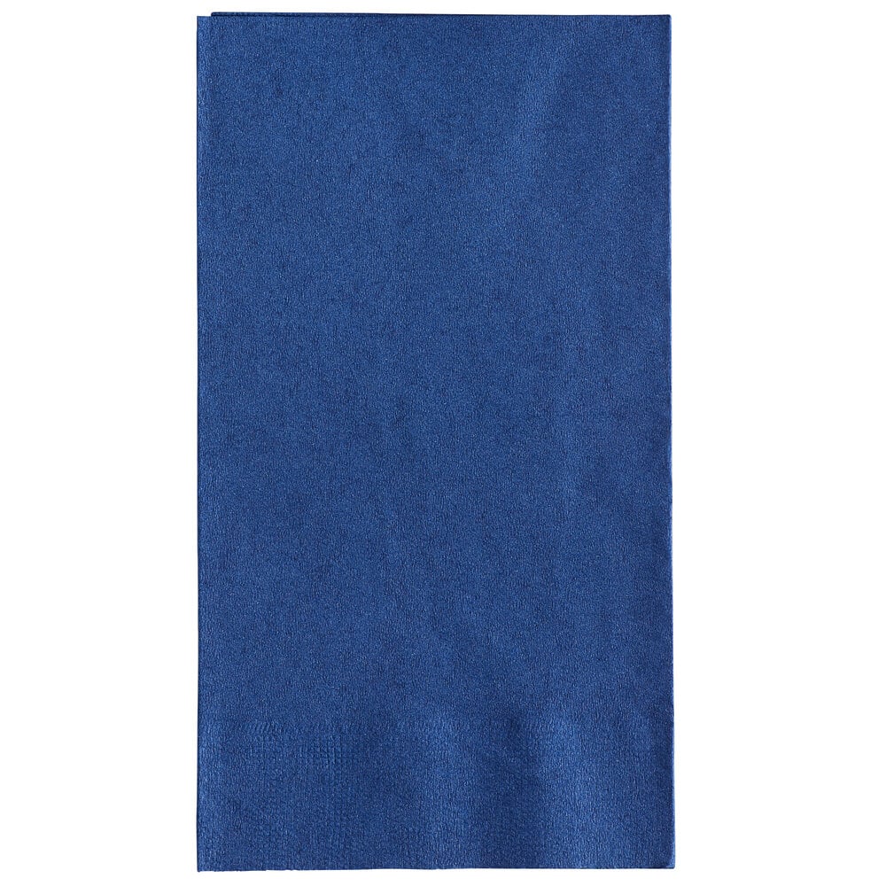 Navy Blue Paper Dinner Napkins, Choice 2Ply Customizable, 15" x 17