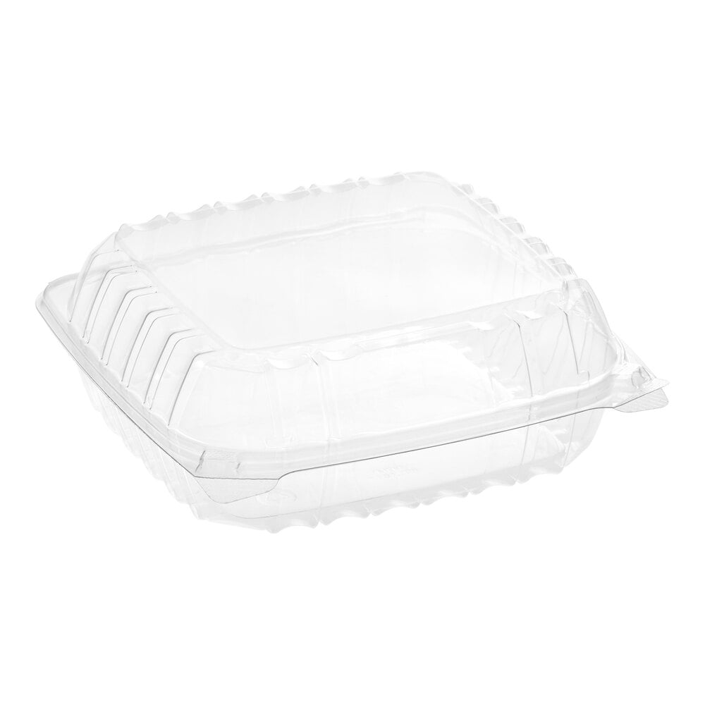 pote Dart C90PST1 ClearSeal Hinged Lid Plastic Container 8 1/4