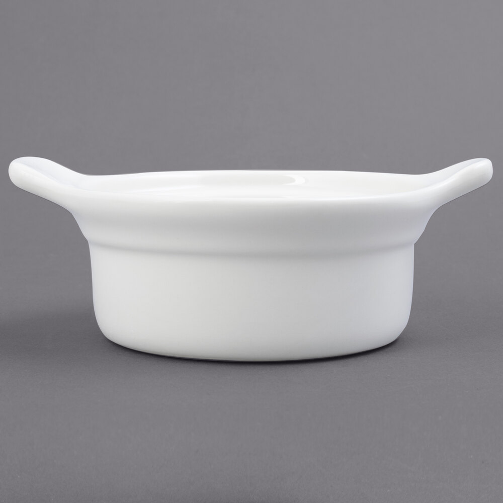 Tuxton BES1004 DuraTux 10 oz. Ivory (American White) China Casserole
