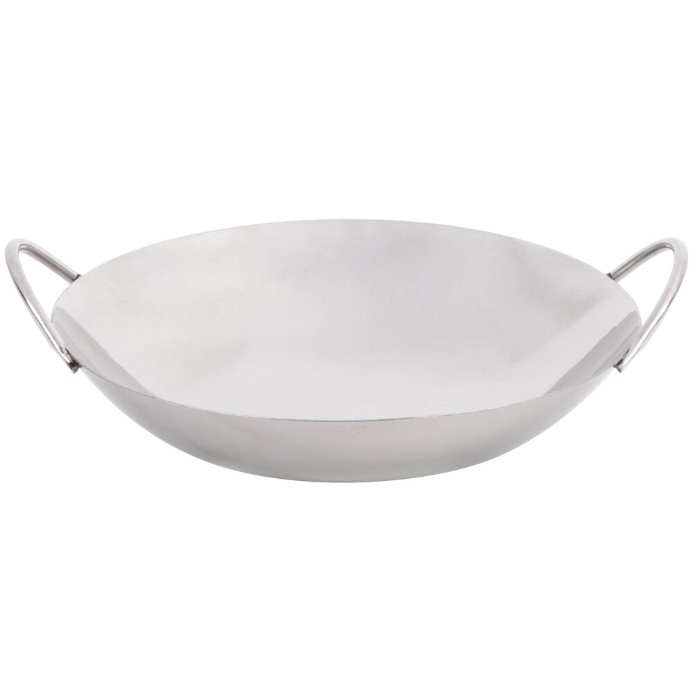 8" Stainless Steel Wok Serving Dish