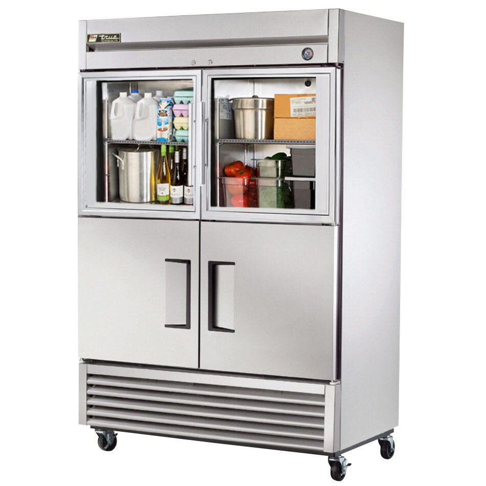 True T492G2 55" Combination Half Door Reach In Refrigerator with