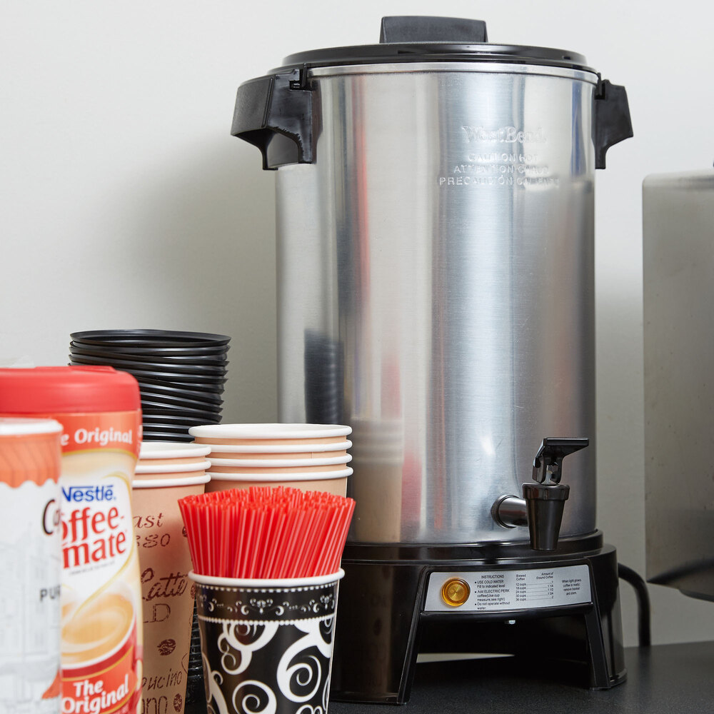 West Bend 43536 36 Cup (1.4 Gallons) Aluminum Coffee Urn