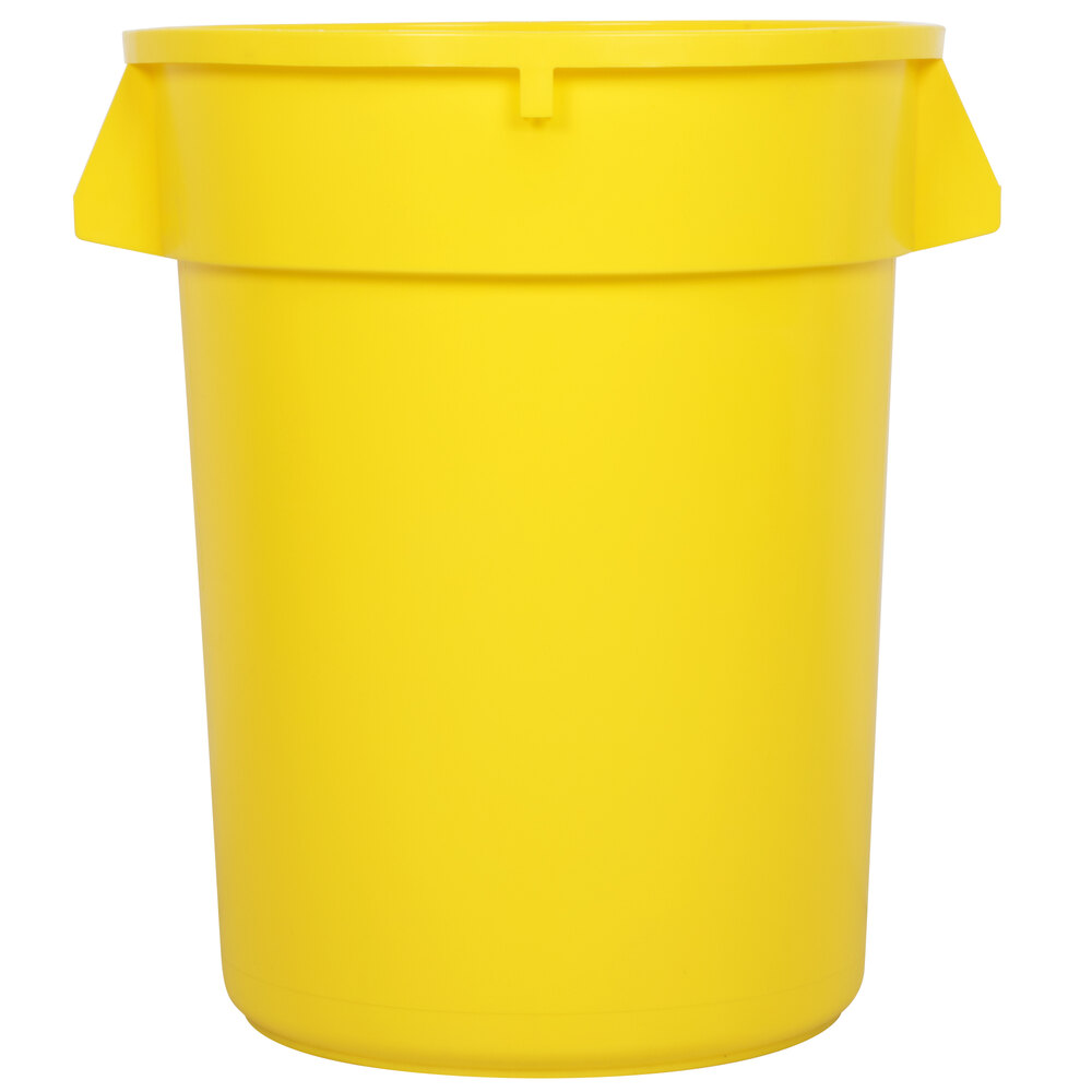 Continental 3200YW Huskee 32 Gallon Yellow Trash Can