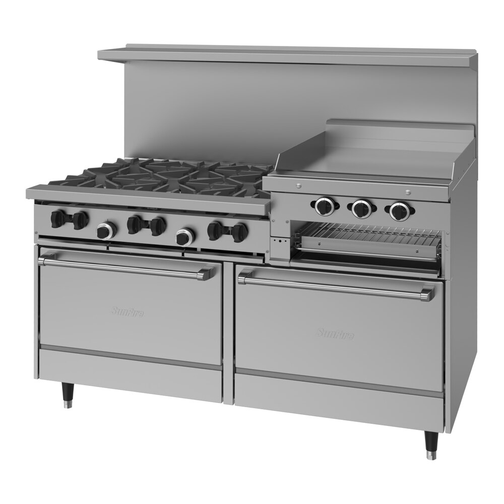 Garland SunFire Series X60-6R24RR Natural Gas 6 Burner 60