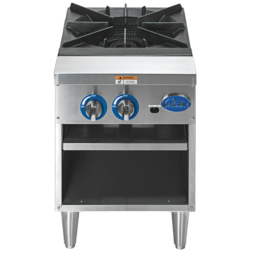 Globe GSP18G 18" Single Burner Stock Pot Range 100,000 BTU