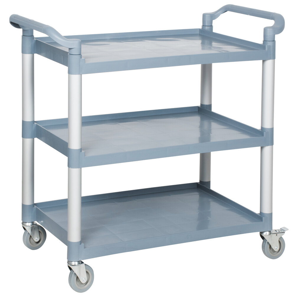 Utility Cart for Bussing, 3 Shelves, Rolling, - 42