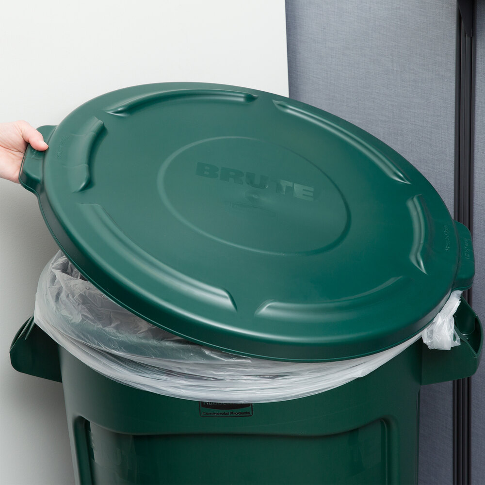 Rubbermaid FG263100DGRN BRUTE Green 32 Gallon Trash Can Lid