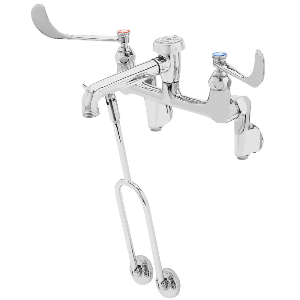 T&S B065501 Wall Mount Service Sink Faucet with 5 1/8" Spout, Pail