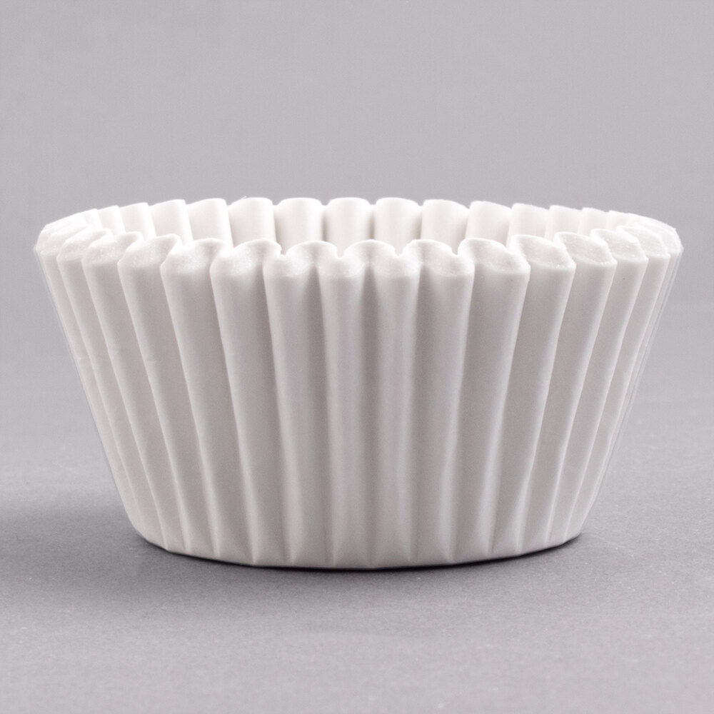 White Fluted Baking Cup 1 1/2" x 1" 1000/Pack
