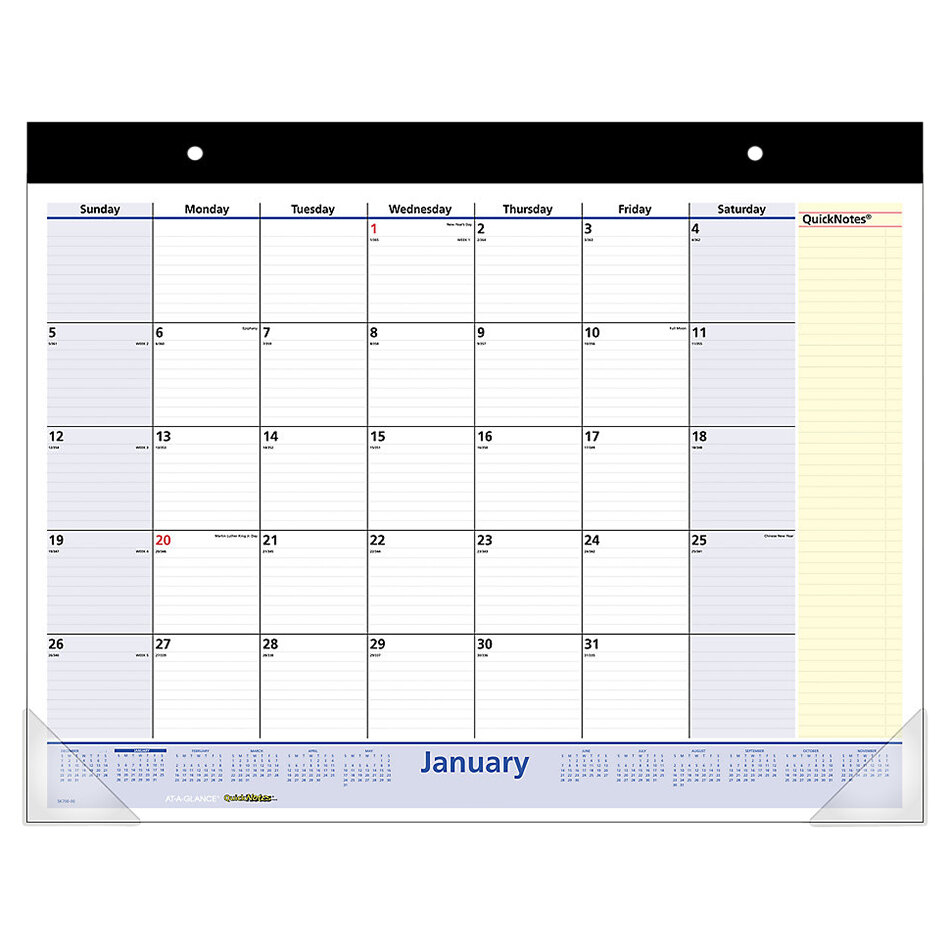 2020 AT-A-GLANCE 22" x 17" Monthly Desk Pad Calendar Suzani SK17-704- 24345864 