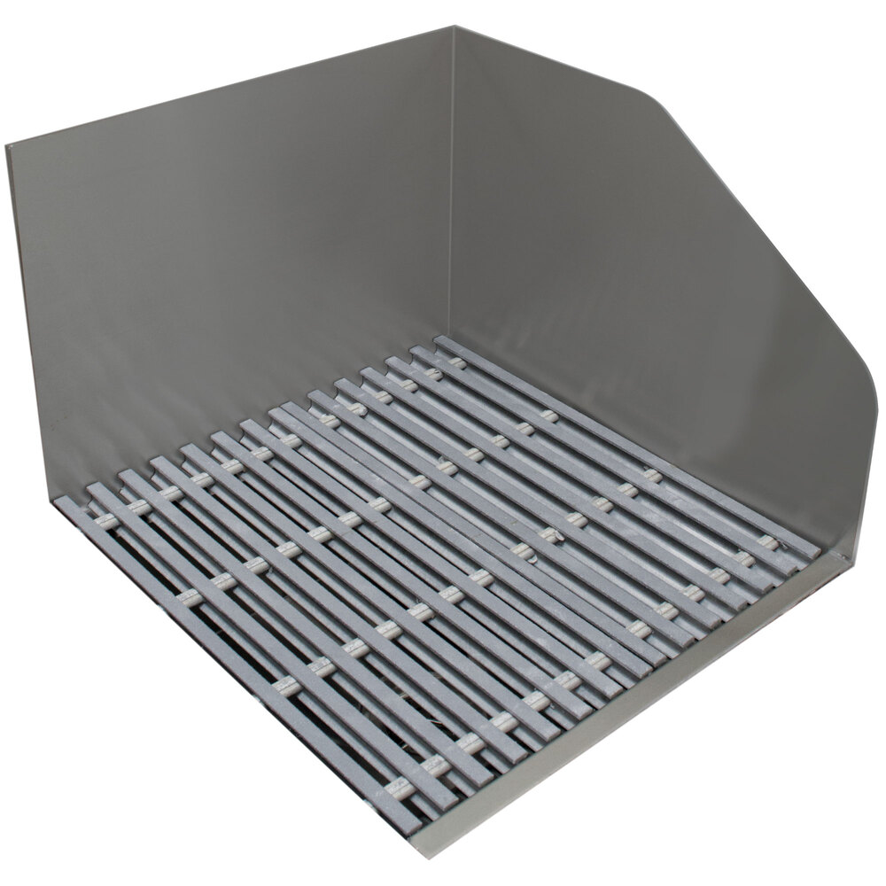 Stainless Steel Mop Sink w/ Fiberglass Grate