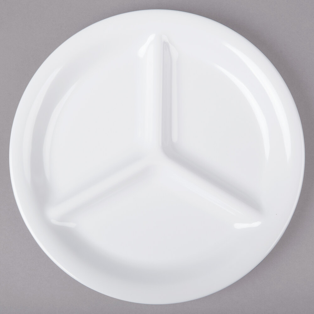 Elite Global Solutions DC903 9" White Round Melamine Plate 6/Case