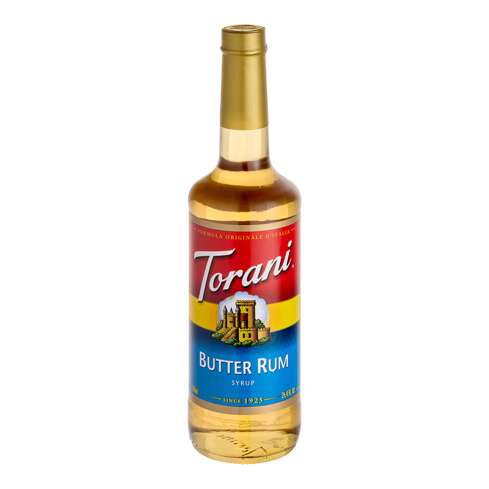 Torani Butter Rum Syrup 750 mL WebstaurantStore