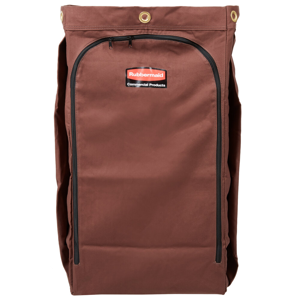 Rubbermaid 1966887 30 Gallon Brown High Capacity VinylLined Canvas