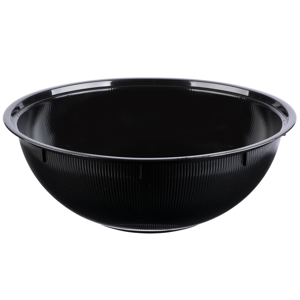 Fineline ReForm 256 oz. Black Tall Microwavable Plastic Catering