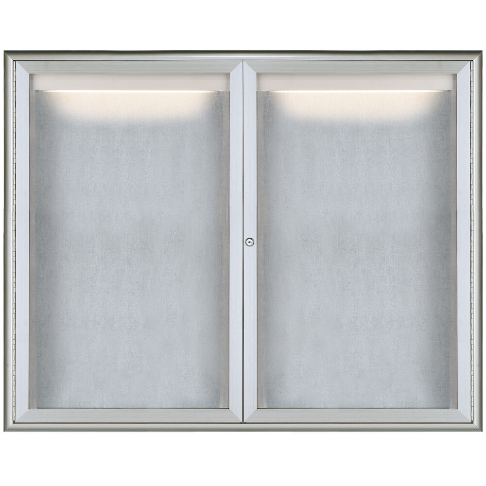 Aarco LOWFC3648 36" x 48" Silver Enclosed Locking Aluminum Indoor