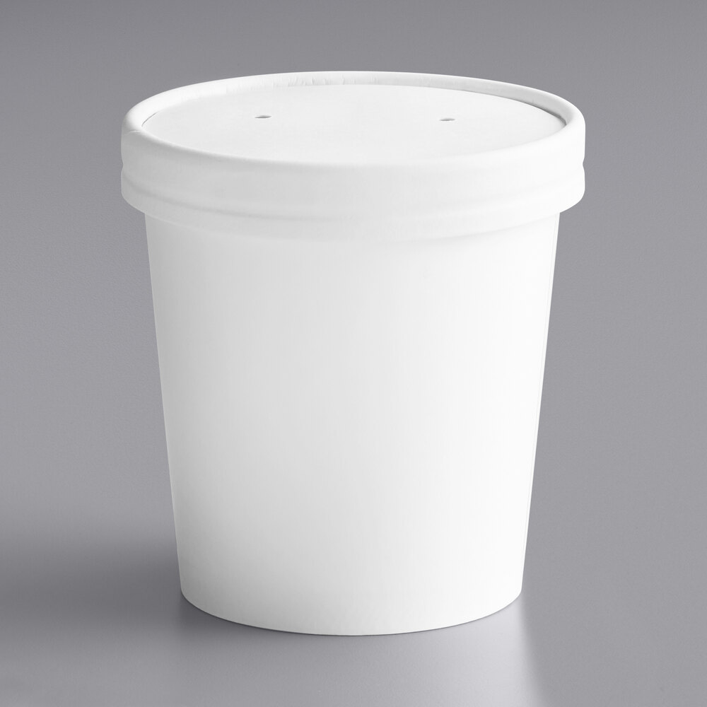 Bulk Paper Soup Cups with Lids (16 oz.)