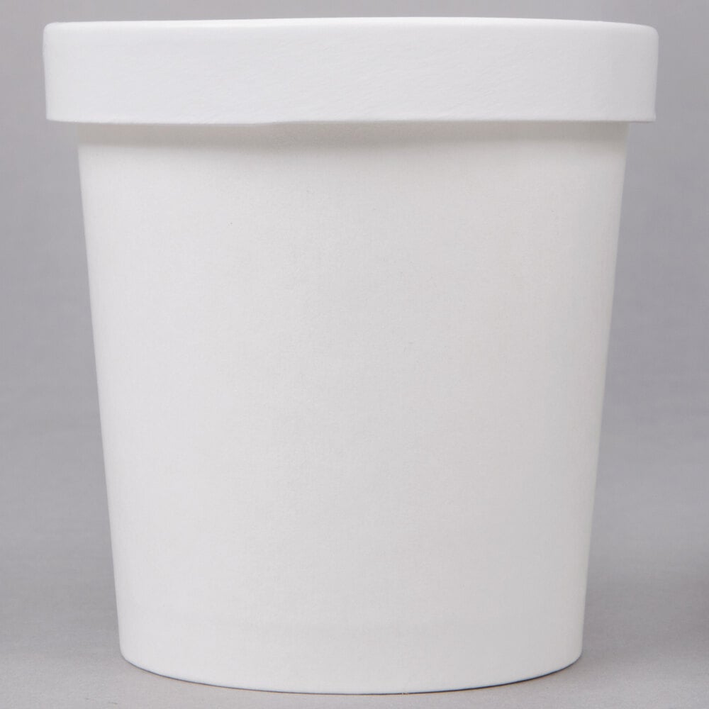 [200 Pack] 16 oz Disposable Kraft Paper Soup Containers with Vented Lids - Pint Ice Cream Containers, Frozen Yogurt Cups, Restaurant, Microwavable