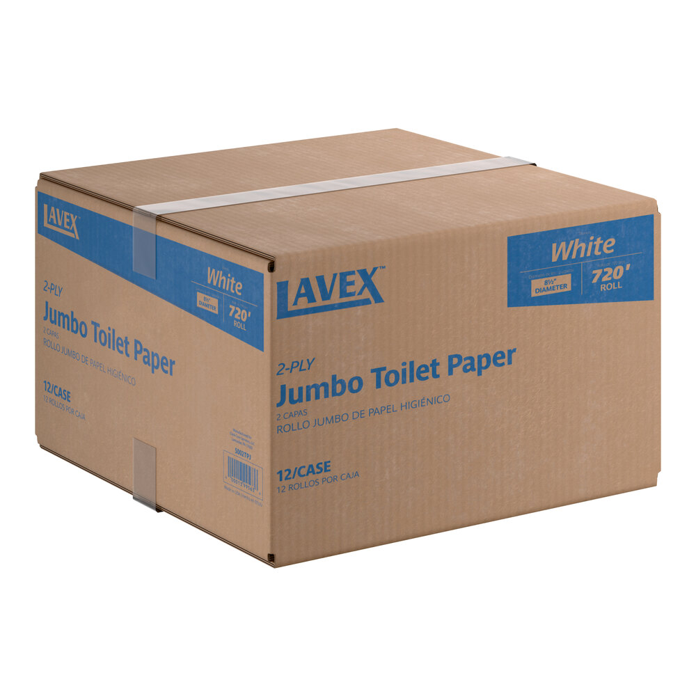 2-Ply 720' Universal Jumbo Toilet Paper Roll with 9