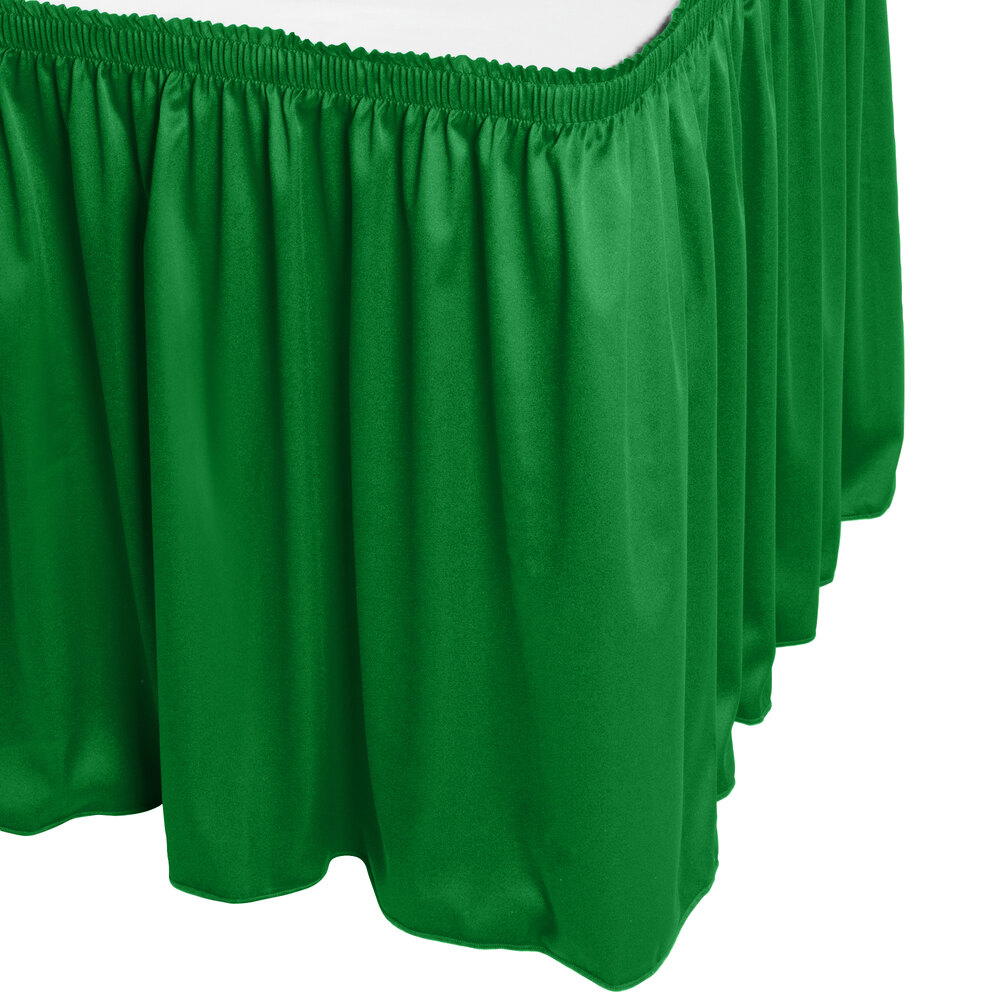 Snap Drape 5412CE29S3064 Wyndham 13' x 29" Kelly Green Shirred Pleat