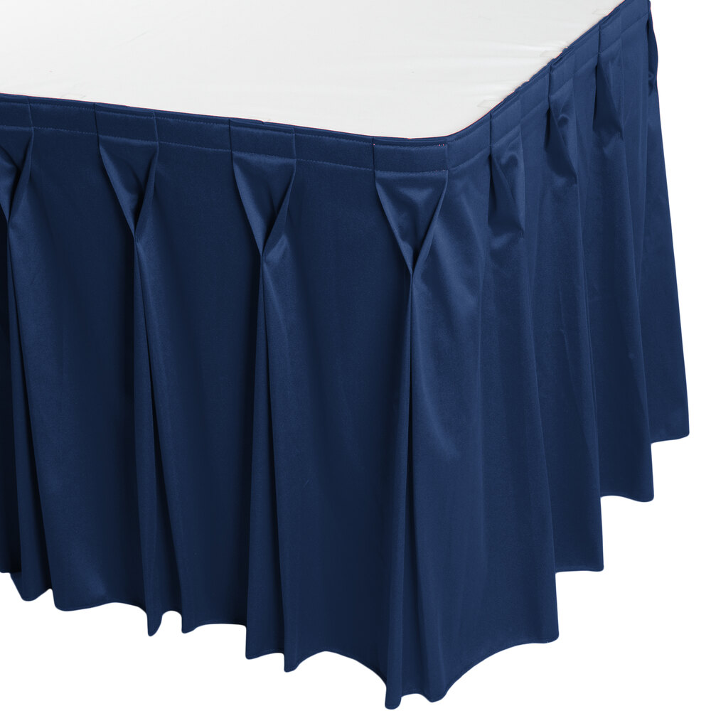 Snap Drape 5412GC29W3720Wyndham 21' 6" x 29" Dark Blue Bow Tie Pleat