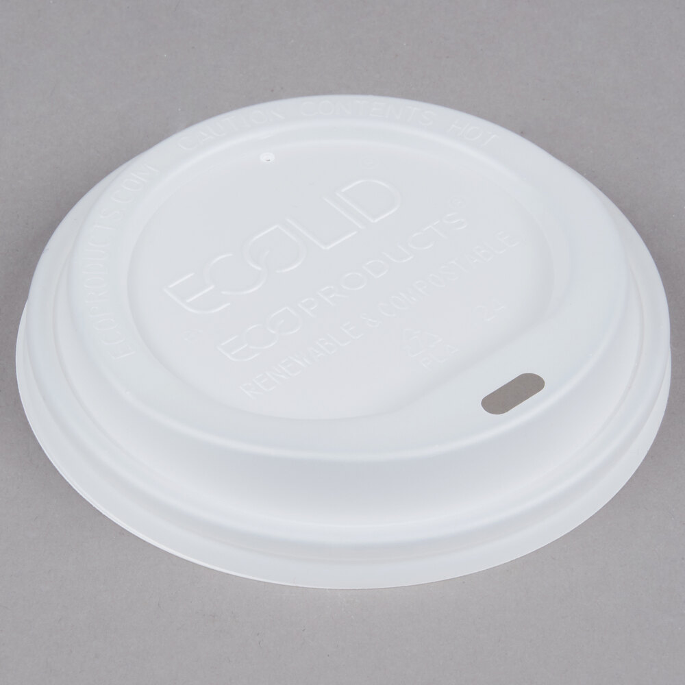 Eco Products EPECOLIDN20 20 oz. White Compostable