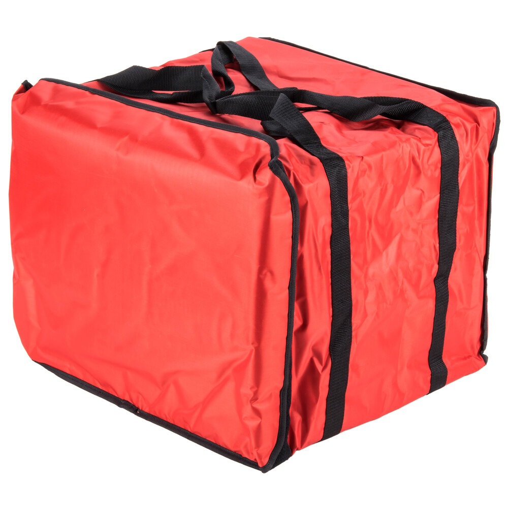 American Metalcraft PB1914 Standard Red Nylon Pizza Delivery Bag