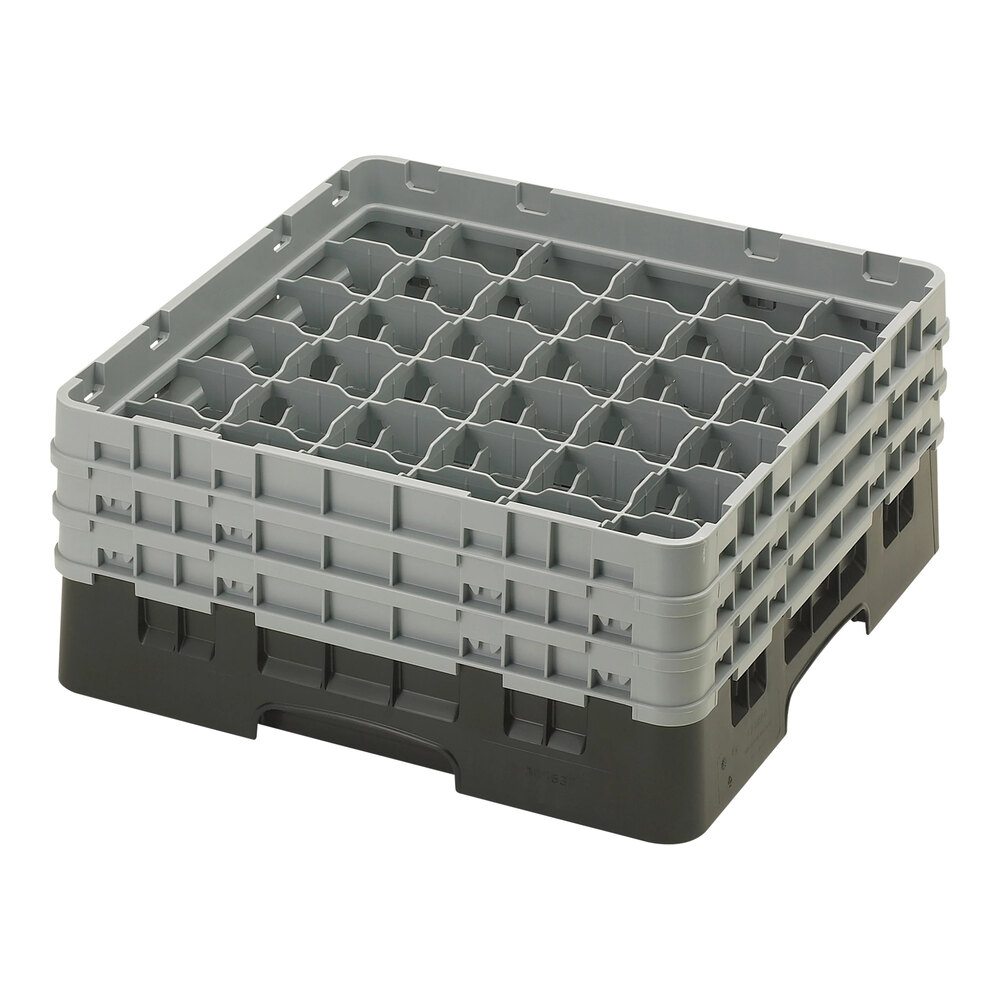 Cambro 49-Compartment Camrack Glassware Storage Case (Soft Gray) - Set Of 3