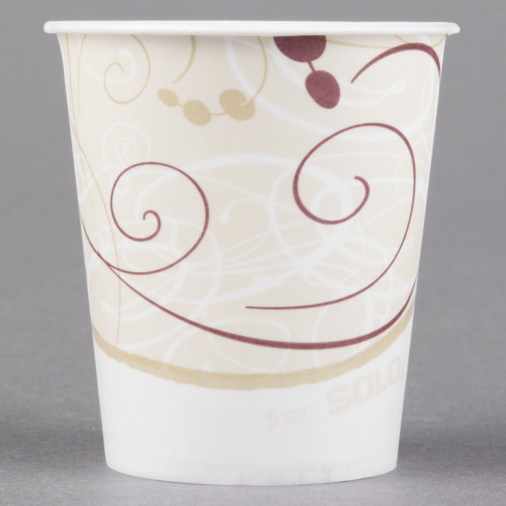 Solo Disposable Drinking Cup Multi-color Wax Coated Paper 7 oz