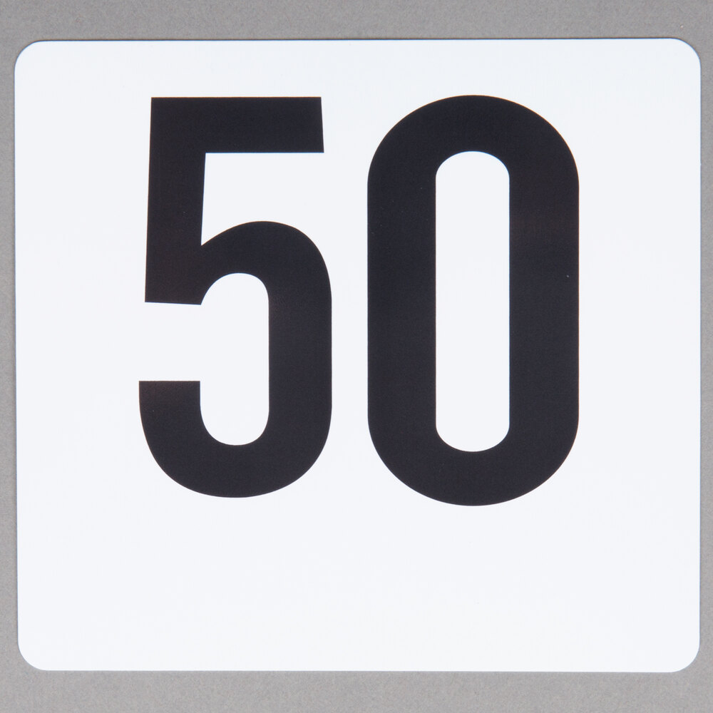 Plastic Table Numbers 1-60 Black w/White Numbers Free shipping Tent Style 