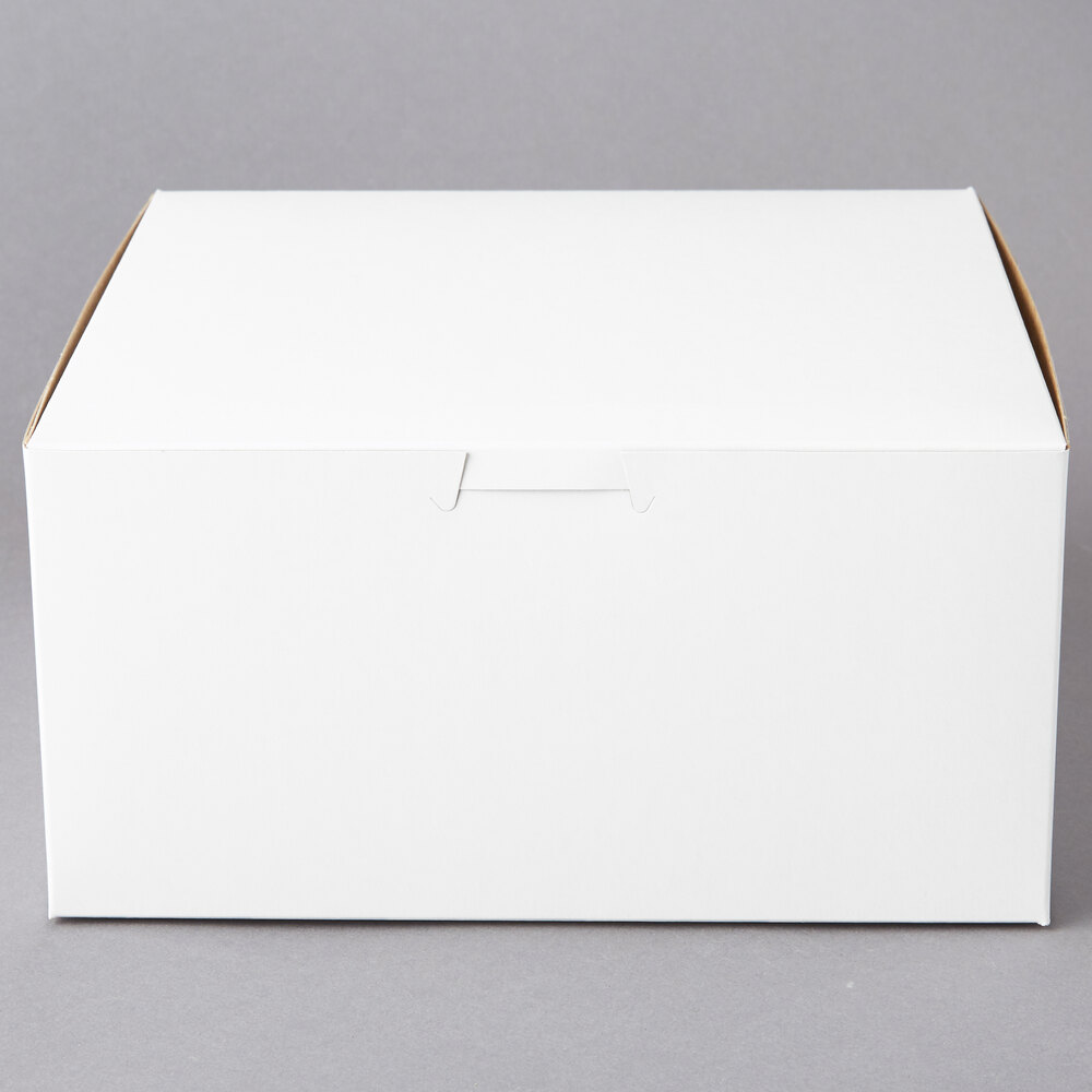 15 Pieces Bakery Box White 8" Length x 8" Width x 5" Height by MT Products 