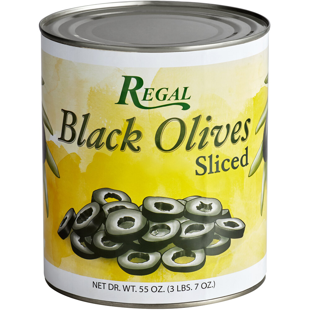 Regal 10 Can Sliced Black Olives 6/Case