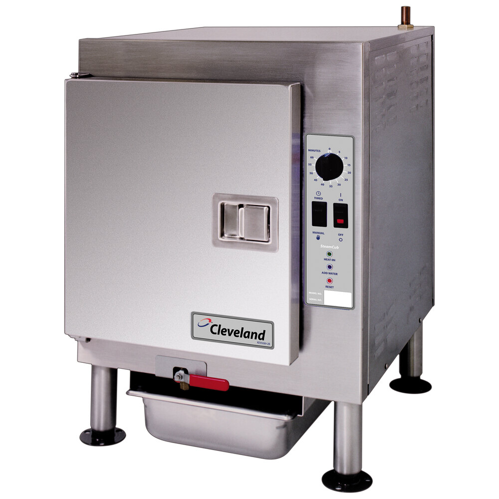 Cleveland 1SCEMCS SteamCub 5 Pan Electric Countertop Steamer 208V, 12 kW