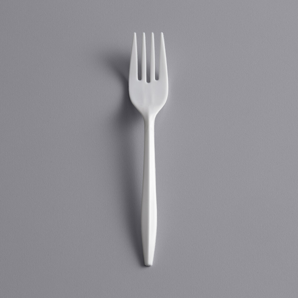 100 packs Heavy Weight Plastic Forks Clear Disposable 