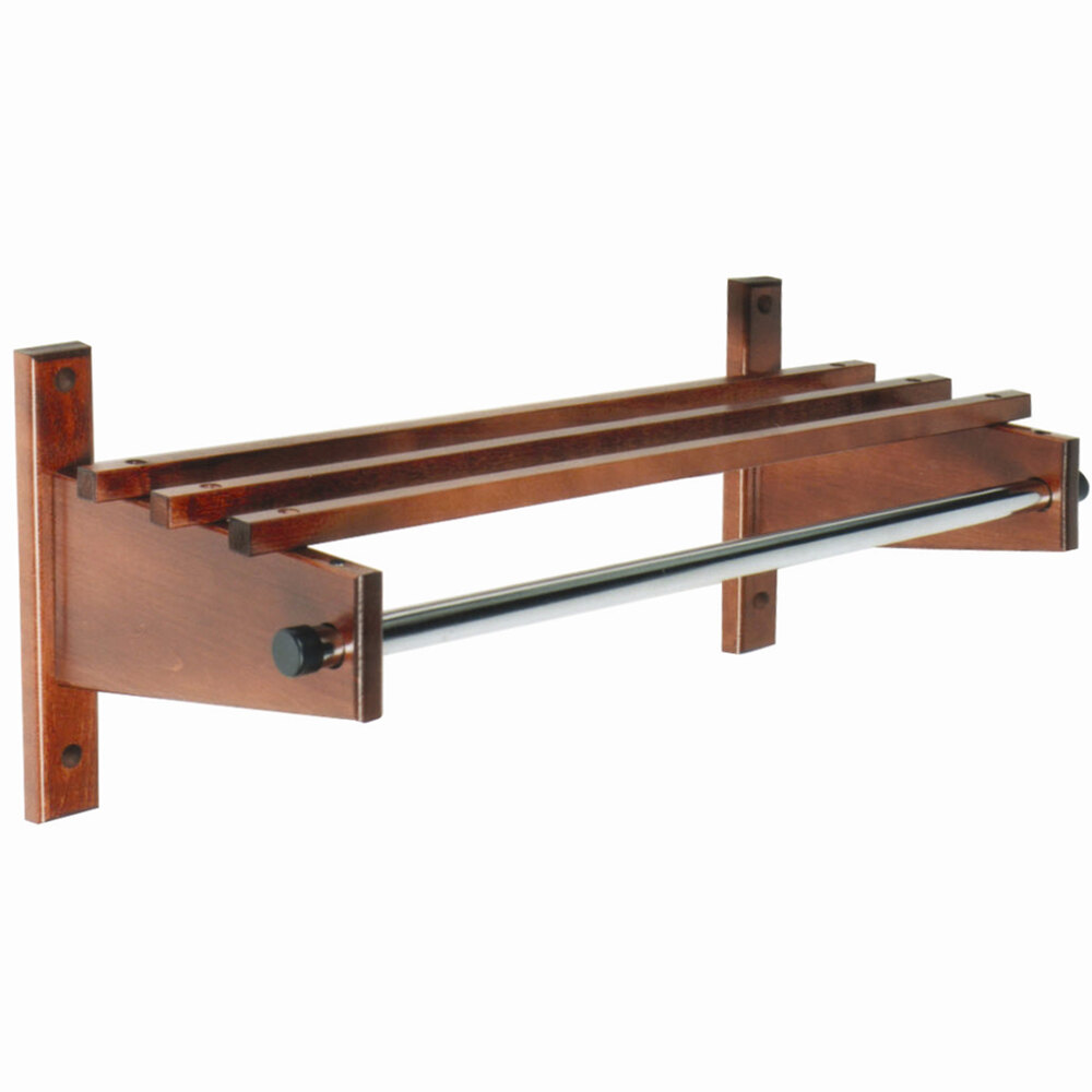 CSL TCO3748 42" Mahogany Hardwood Top Bars Wall Mount Coat Rack and 1