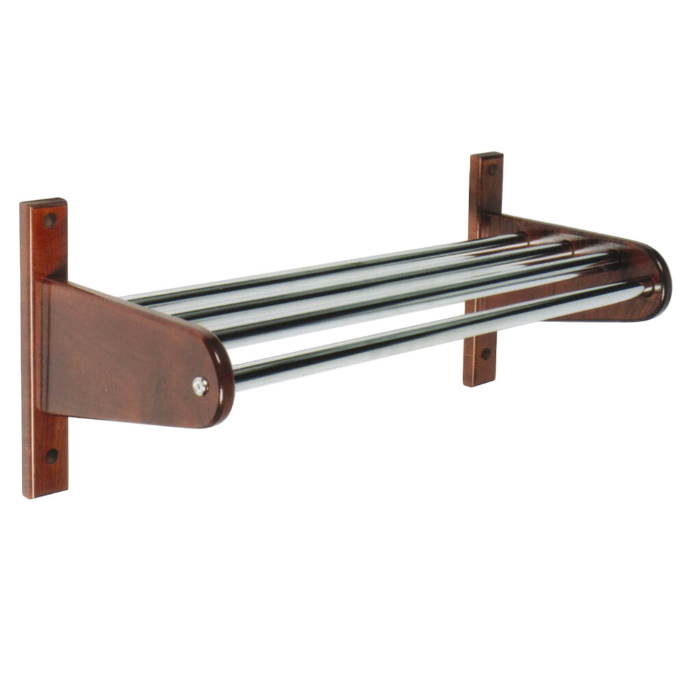CSL TFX1824 18" Mahogany Frame Wall Mount Coat Rack with Metal