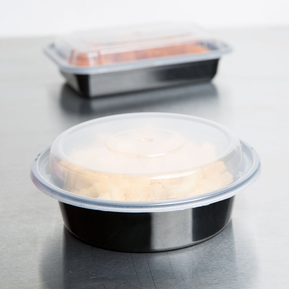 VERSAtainer® 12 oz. Microwavable Oval Takeout Container and Lid