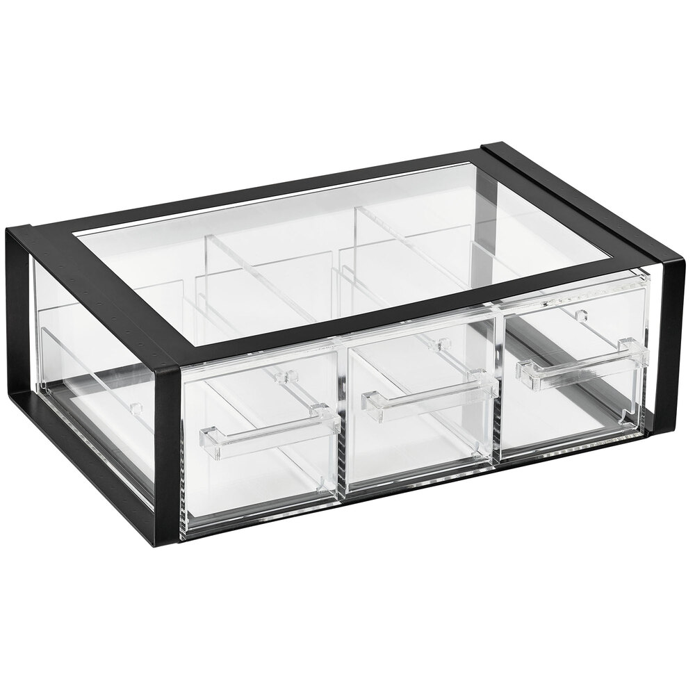 Vollrath SBB33F06 Cubic Full Size Three Drawer Acrylic Bread Box with