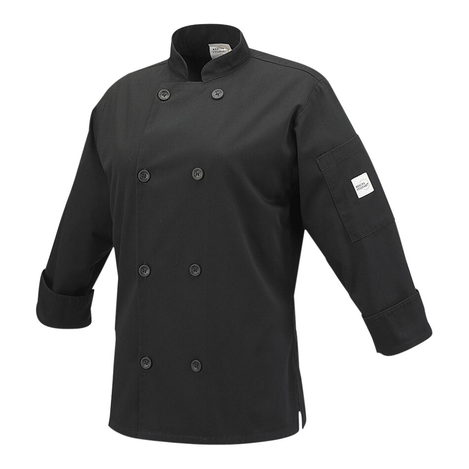 Mercer Culinary Millennia® Women's Black Customizable Long Sleeve Cook ...