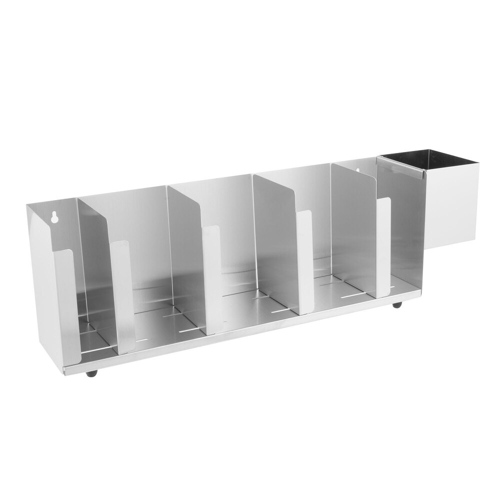 Vollrath CTL5 5Slot Stainless Steel Wall Mount / Countertop Lid Holder