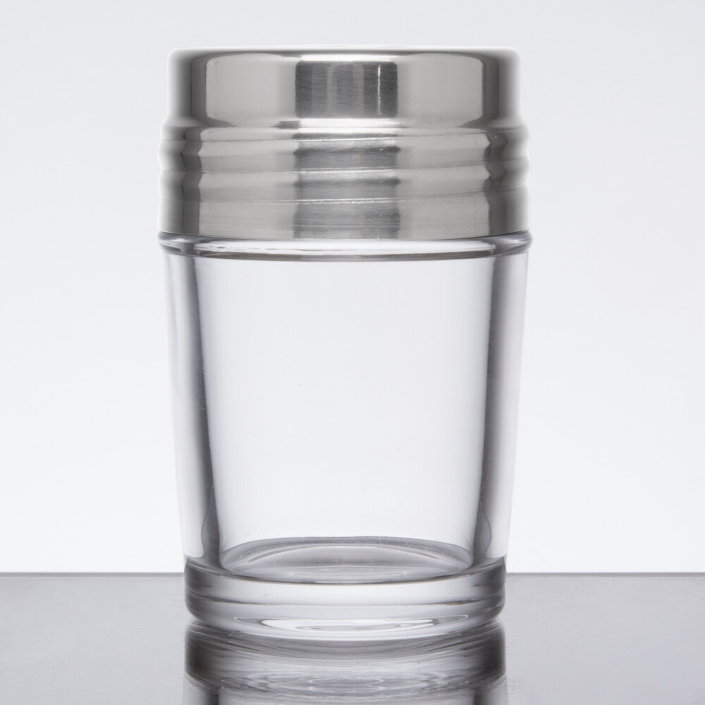American Metalcraft GLACT2 2 oz. Clear Glass Contemporary Cheese Shaker
