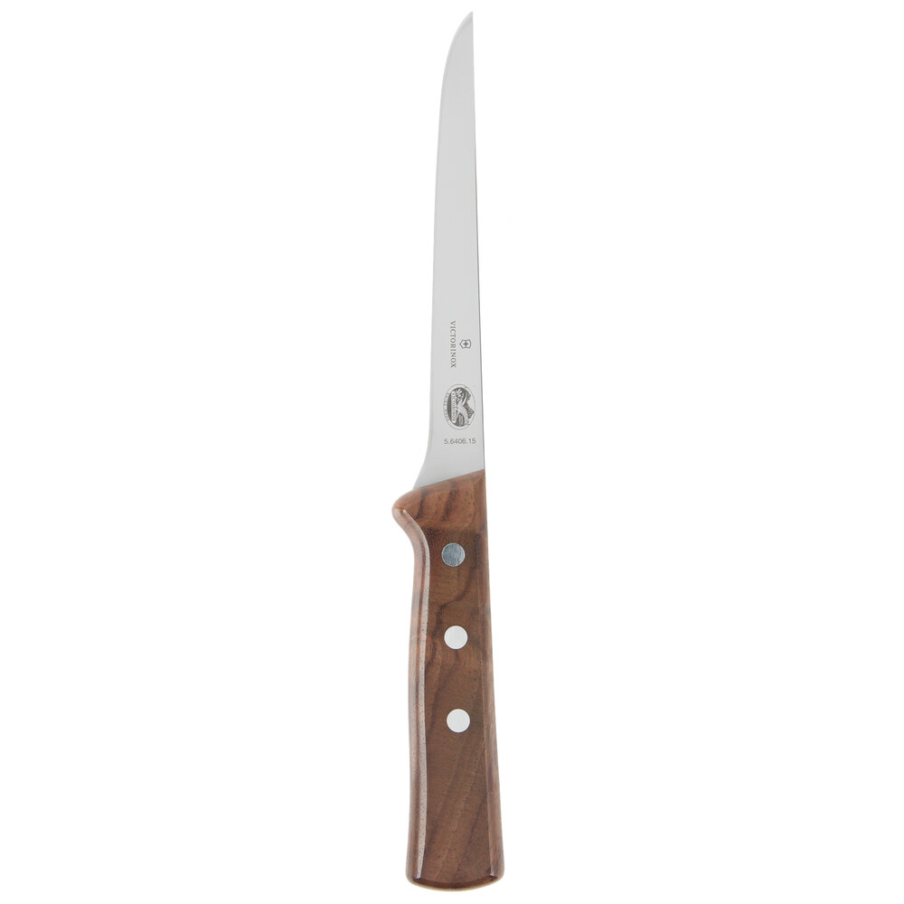 thumbnail image 2 of Victorinox Boning Knife - 6 Inch Straight Blade With Rosewood Handle & Stiff Wide Blade 2 of 4