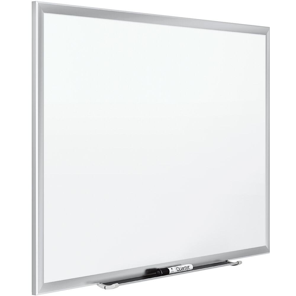 Quartet 2548 96" x 48" White Porcelain Dry Erase Board with Silver