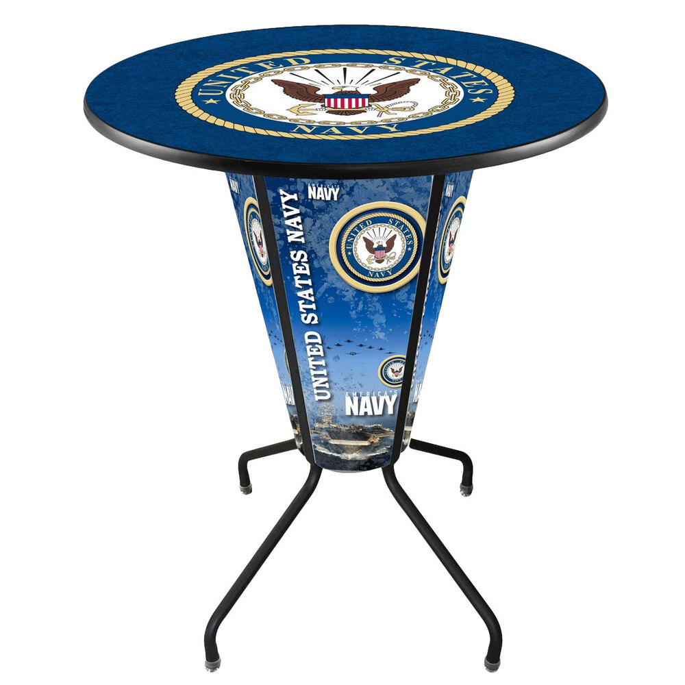 Holland Bar Stool - US Marine Corps Licensed, 30-Inch Height, Chrome Finish, Swivel Seat - View #10